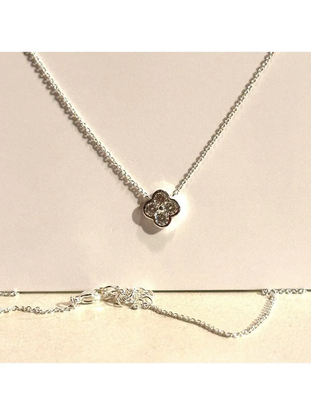 Electric Picks Camilla Necklace Silver Plated Chain With Flower Charm 16in